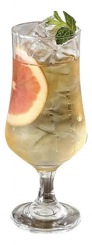 6 Copas Coctel Tropical Tiki Cocktail Premium 480ml Norplat Transparente