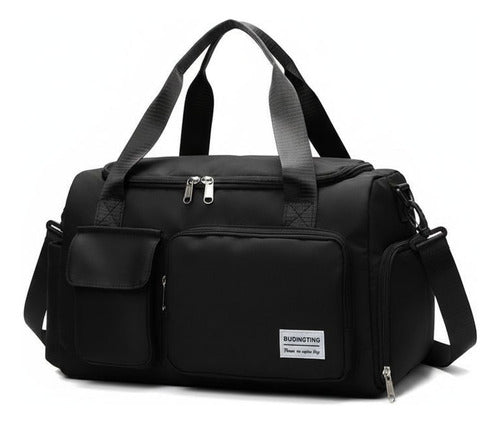 Bolsa Viaje Bolso De Mano Para Fitness Mochila Gym - Norplat Negro Lisa