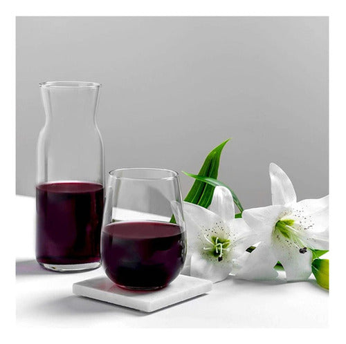 Set 6 Vasos De Vidrio 475ml Agua Vino Bebidas - Norplat Transparente