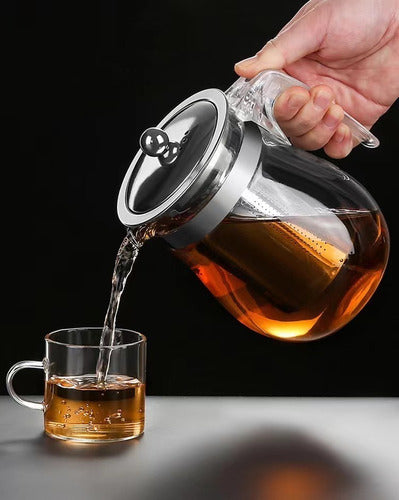 Set Tetera Té Acero Vintage Vidrio 500 Ml Premium - Cukin