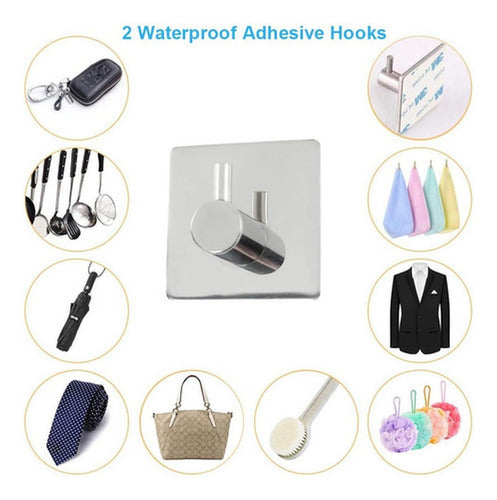 Set De 7 Accesorios Baño Acero Inoxidable Toallero - Norplat Plateado