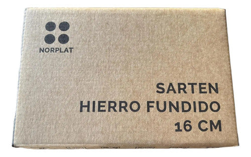 Sarten Redondo Hierro Fundido 16cm Provoleta Cocina Norplat Negro