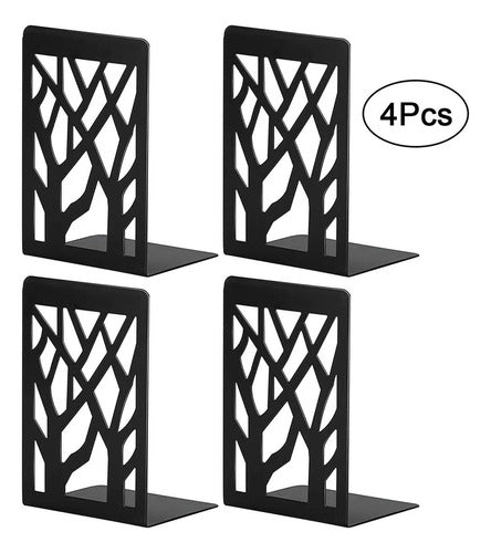 Soporte Sujetalibros 2 Pares De Soportes Para Libros Norplat Negro