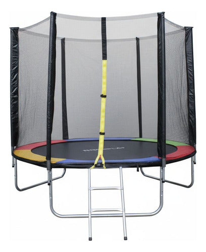 Cama Elástica Norplat Para Niños 10pies 3.05mt Con Escalera Negro Multicolor