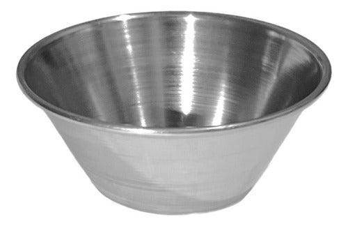 12 Pocillos Salsero Acero Inoxidable 45ml 1.5oz - Norplat Plateado