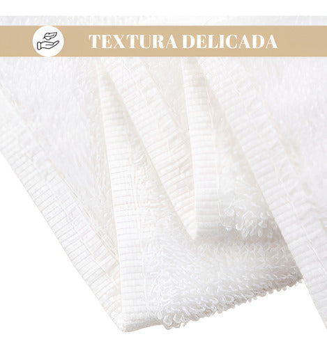 4 Toallas Mano Algodon Peluqueria Hotel Spa 35x75cm Norplat Blanco Lisa