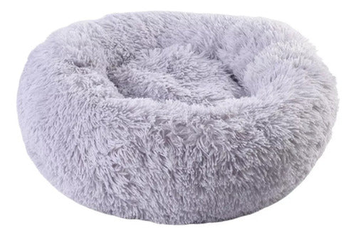 Cama Mascota Perro Grande Antiestres 110cm Talla Xxl Norplat Gris Liso