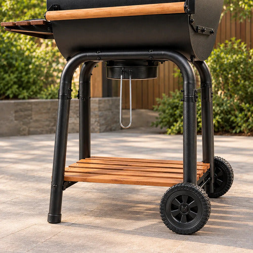 Parrilla Carbón Onni Norplat Estilo Tambor Bbq Grill Asador Negro
