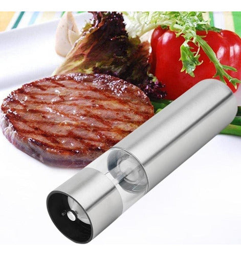 Pimentero Salero Molinillo Electrico Dispensador - Norplat Plateado