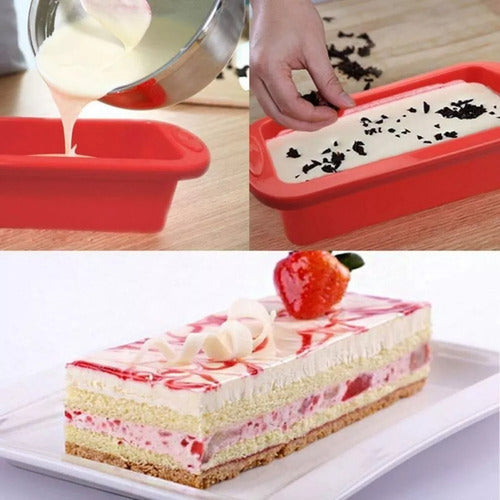 Molde De Silicona Para Queque O Pan De Molde - Cukin Rojo