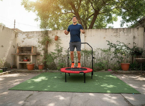 Trampolín Fitness Norplat Plegable 100cm 1m Cama Elastica Rojo