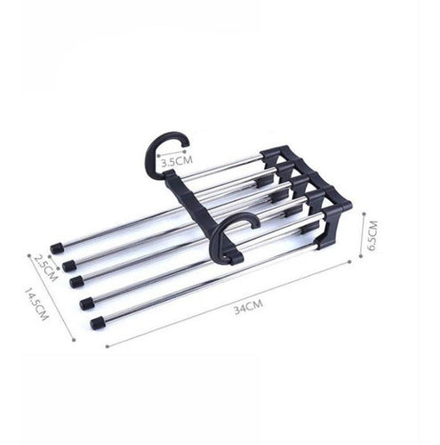 Gancho Pantalones Organizador Percha Ahorra Espacio 5 En 1