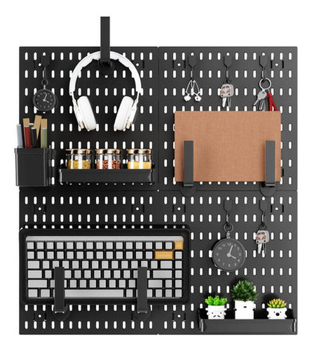 Organizador De Escritorio Pegado A La Pared - Norplat Negro