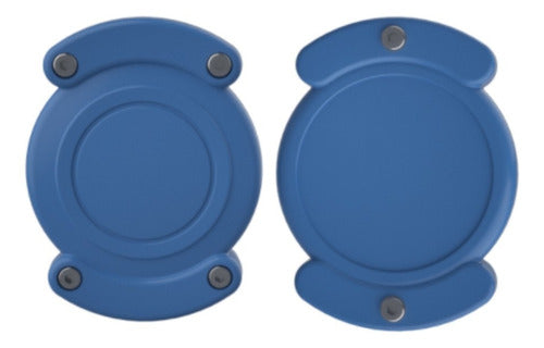 Soporte Collar Mascotas Para Airtag Impermeable Resistente Azul Tag M