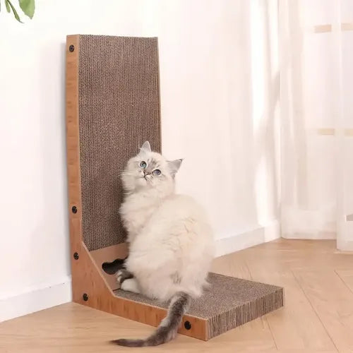 Rascador Para Gatos Norplat - Vertical Diseño L De Cartón  Marrón