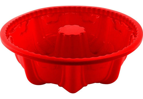 Molde De Silicona Para Queque Con Forma Flor De Lis - Cukin Rojo