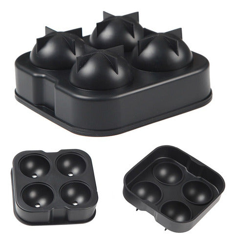 Molde De Silicona Para Bolas De Hielo 4.5 Cm - Cukin Negro