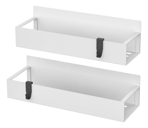 2 Estante Organizador Magnético Cocina Multiuso - Norplat Blanco