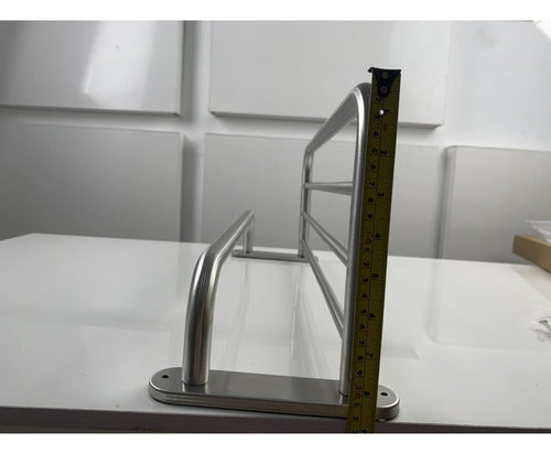 Bandeja Portatoalla Acero Inox Cepillado Toallero - Norplat  Plateado