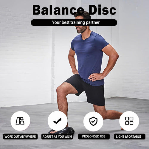 Disco De Balance Y Equilibrio Mini Bosu Erizo Yoga - Norplat Negro