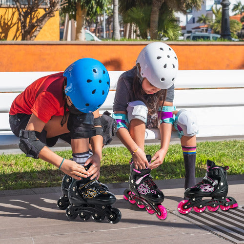Patines En Linea Rollers Adolescentes Adultos Ajustable M 65 Mm Amarillo