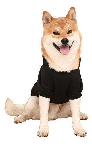 Poleron Capa Con Gorro Perros 6xl A 9xl Chalecos - Norplat Negro 9xl