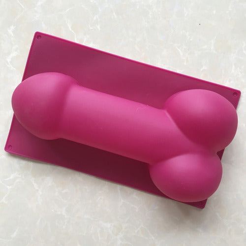 Molde De Silicona Pene Grande Queque Despedida Solteras Fucsia