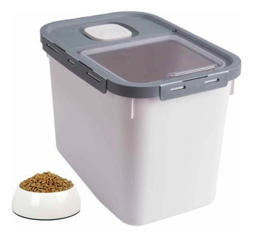 Contenedor De Alimentos Para Mascota Hermético Gris