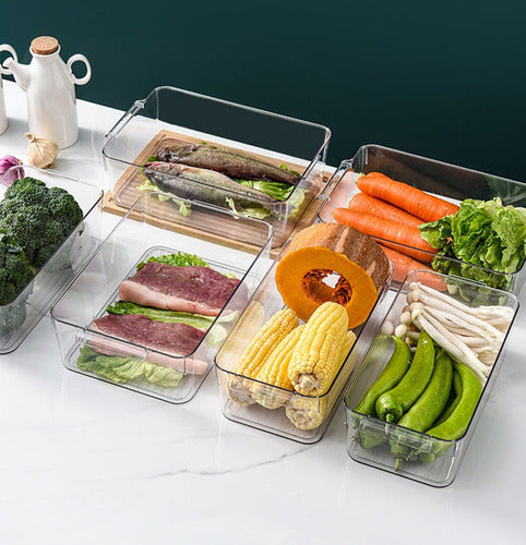 Organizador Para Refrigerador Plástico Transparente Big - Transparente