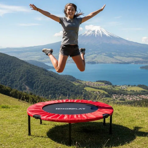 Trampolín Fitness 100cm Plegable Cama Elástica - Norplat Rojo