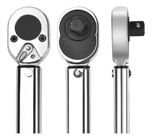 Llave De Torque Torquímetro 1/2 10-150 Lbs Pro - Norplat Plateado