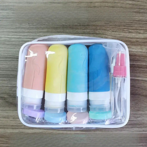 Set De Viaje Botellas Plásticas Dispensadoras 17 Pcs Norplat Pelicano