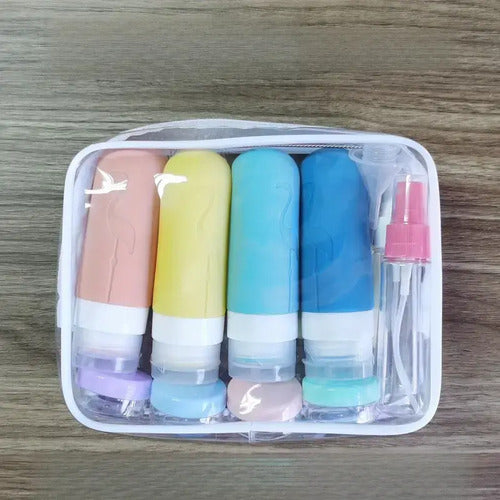 Set De Viaje Botellas Plásticas Dispensadoras 17 Pcs Norplat Pelicano