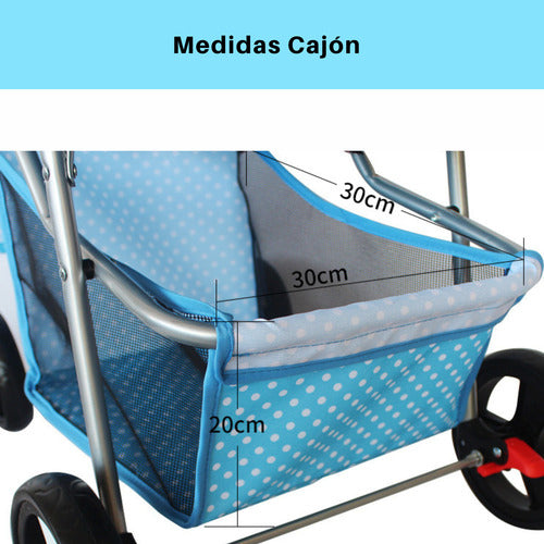 Coche Para Mascotas Perros Gato Carrito Aire Libre - Norplat Rosa