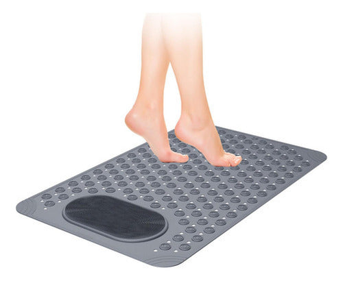Goma Antideslizante Ducha Norplat Piso De Tina Baño 50×80cm Gris Oscuro