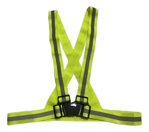 Pack 10 Arnes Reflectante Elástico Ajustable - Norplat Amarillo Fluorescente M