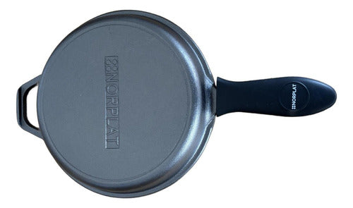 Dutch Oven Norplat Ø26cm 2 Sartenes Hierro Fundido + 2 Grip Negro Mate
