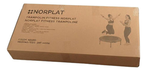 Trampolín Fitness 100cm Plegable Cama Elástica - Norplat Negro