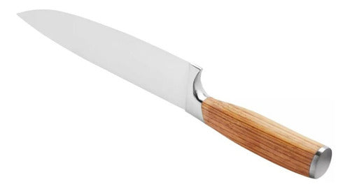 Cuchillo Santoku 5.5  Profesional Acero Inoxidable - Cukin Plateado