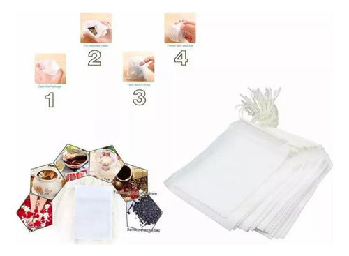 Bolsitas Bolsas Té 1000 Vacías - 5 X 7 Cm - Cukin Blanco