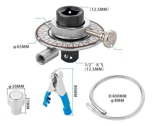 Torquimetro Medidor Torque Angular 1/2 Magnetico Norplat Plateado