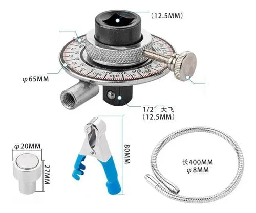 Torquimetro Medidor Torque Angular 1/2 Magnetico Norplat Plateado