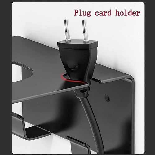 Soporte Secador De Pelo Metálico Adhesivo O Tornillo Norplat Negro