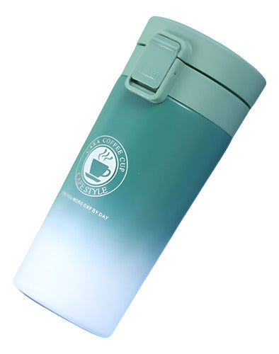 Vaso Termico Mug Para Café Té 380 Ml Acero Inoxidable Cukin Verde