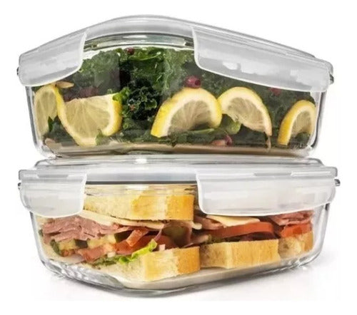 Taper Tupper Contenedor Hermético Vidrio 1500 Ml 1.5l Cukin Transparente