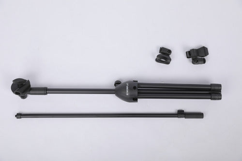 Atril Microfono Pedestal Boom Ajustable Profesional Norplat Negro