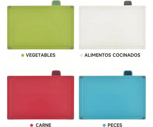 Tabla De Picar Norplat Con Pestañas Para Cocina 4 Unidades Lisa Multicolor