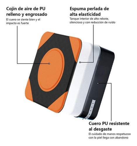 Almohadilla De Boxeo Con Velcro A Pared Foco Entrena Norplat Naranja