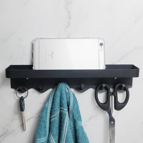 Colgador De Llaves Con Compartimiento Organizador - Norplat Negro