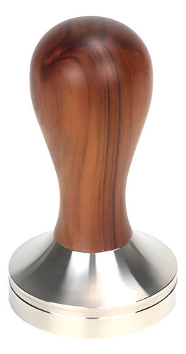 Tamper De Cafe Para Cafetera Espresso Premium Pro - Norplat Madera Oscura 58mm
